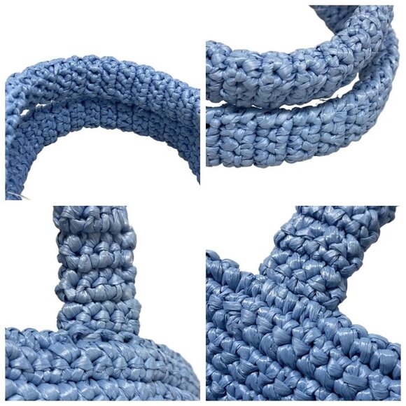 PRADA Stripe Raffia Small Tote Bag -  Multi Raffia Tote Bag 1192-050725 - Picture 9 of 14